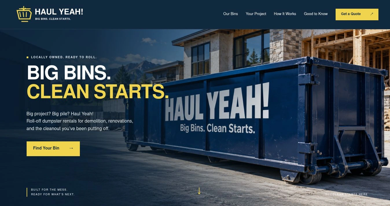 Haul Yeah! website preview