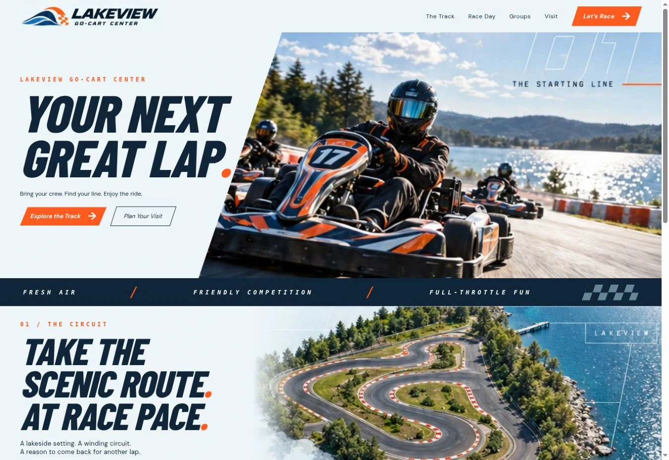 Lakeview Go-Cart Center website preview