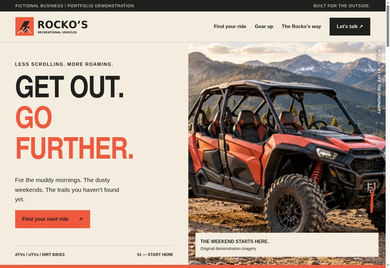 Rocko’s Recreational Vehicles website preview