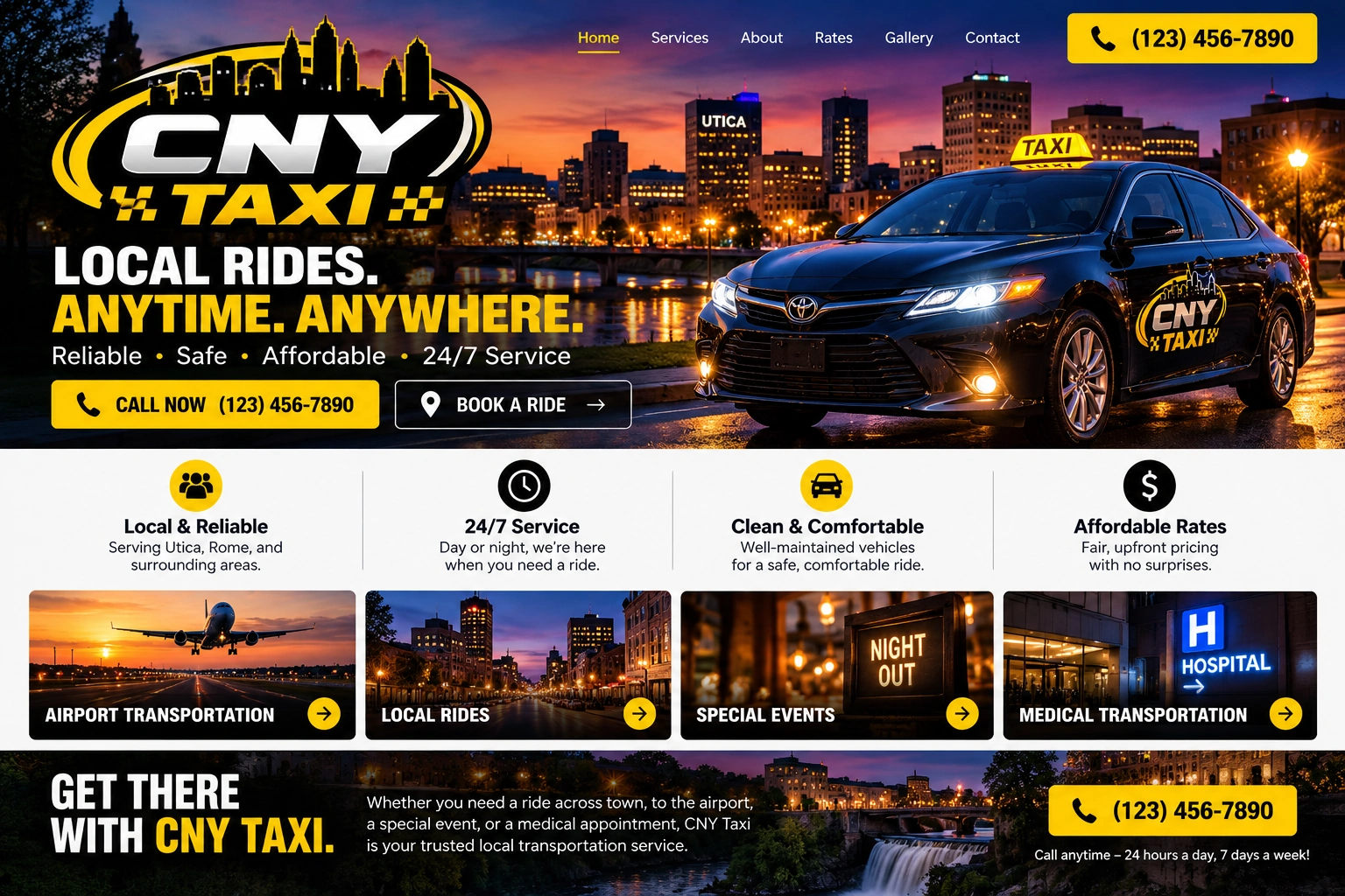 CNY Taxi website preview
