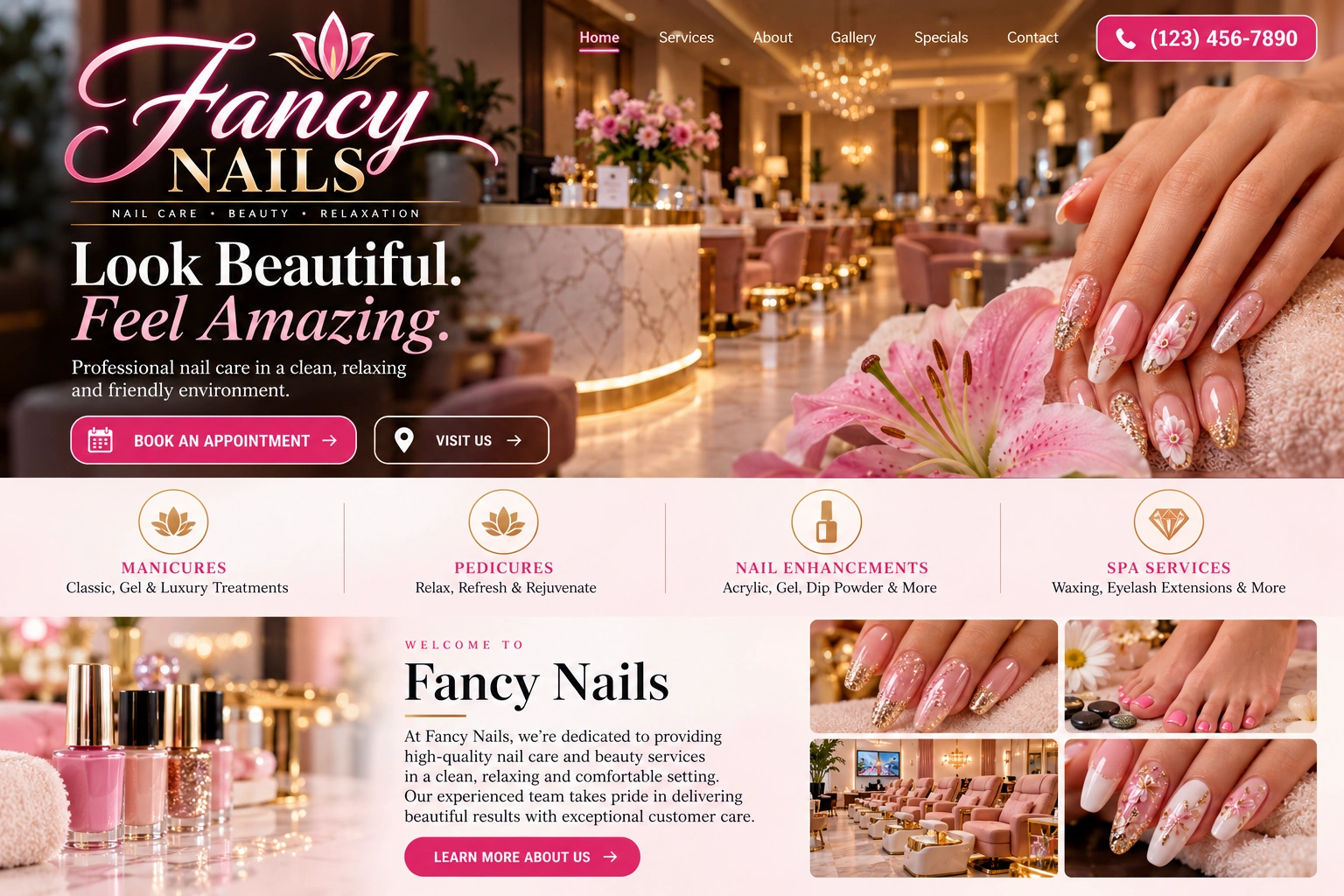 Fancy Nails website preview