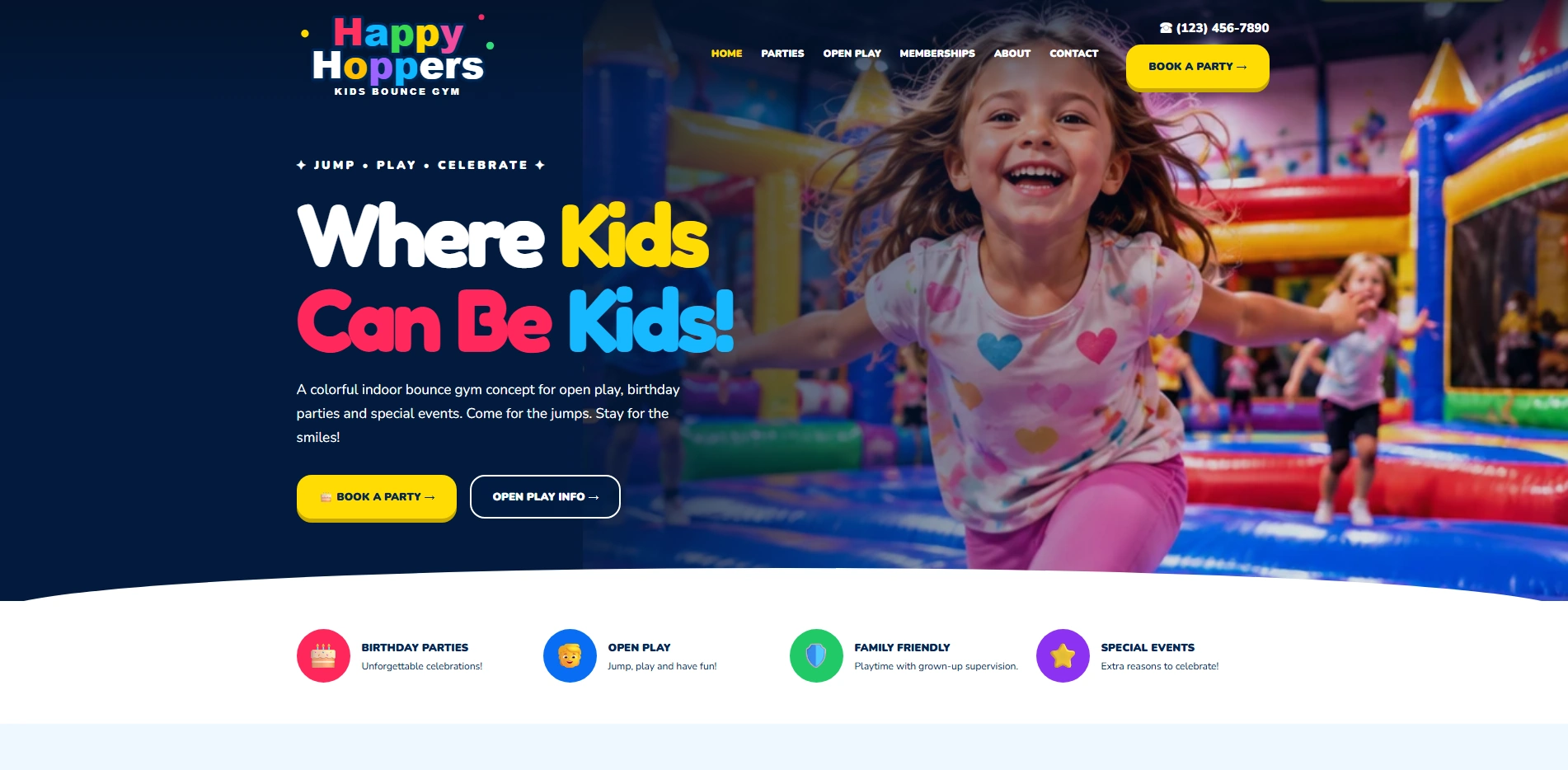 Happy Hoppers website preview