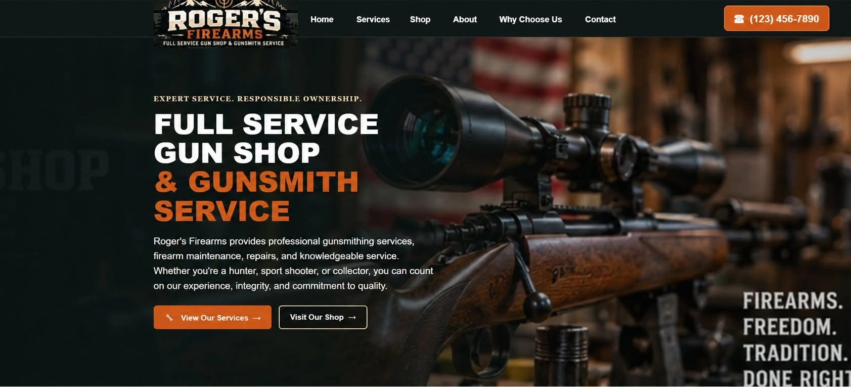 Roger's Firearms website