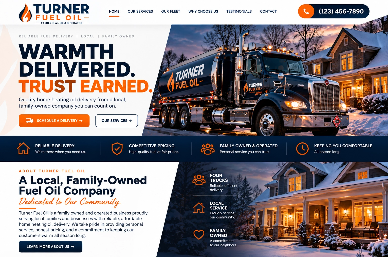 Turner Fuel Oil website preview