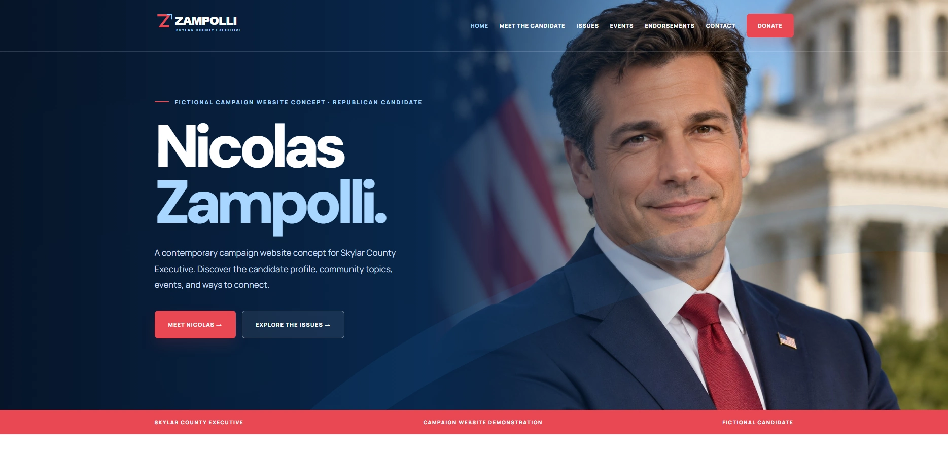 Nicolas Zampolli Campaign website preview